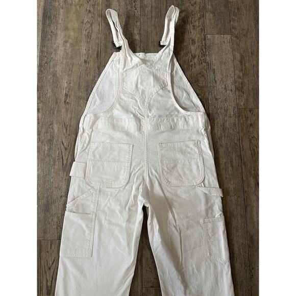 Carhartt LOOSE FIT Size Small 4-6 Canvas Denim Jean Overalls Bibs Pants Knee Pad - Picture 5 of 11